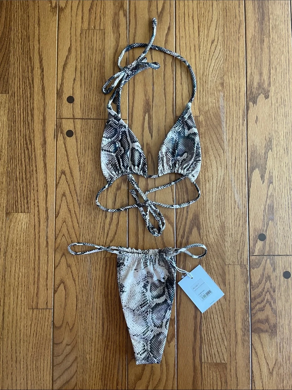 Aexae snakeskin bikini set